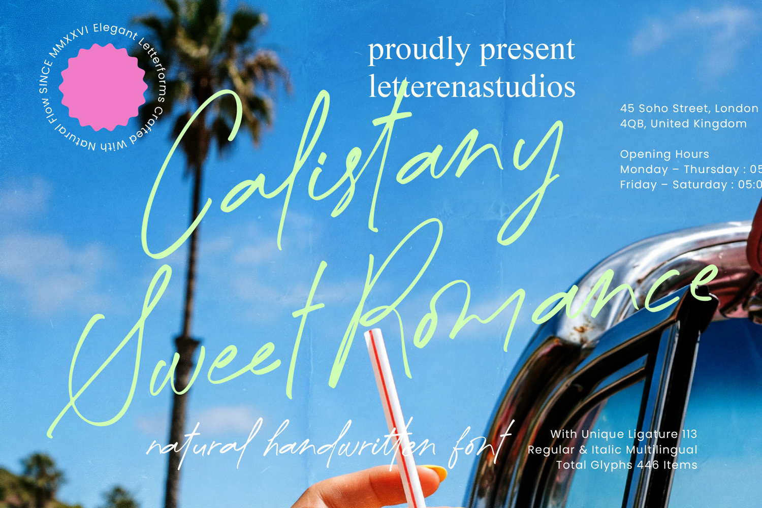 Calistany Sweet Romance - Natural Handwritten Font product image 1