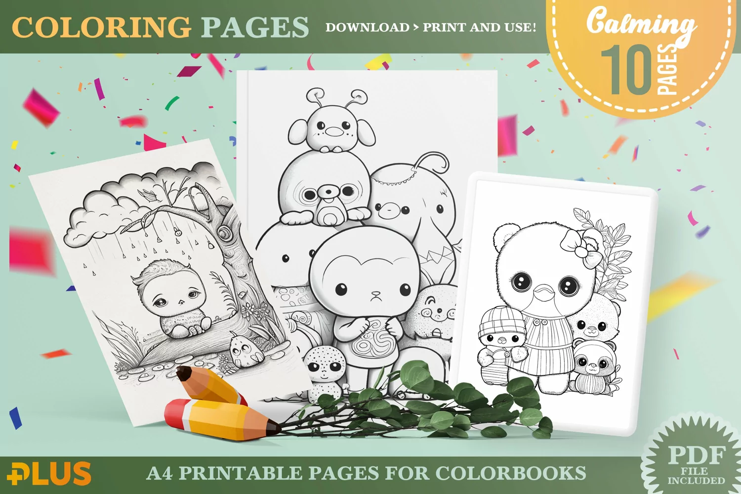 Calming Coloring Pages - Stress Relief Coloring Book product image 1
