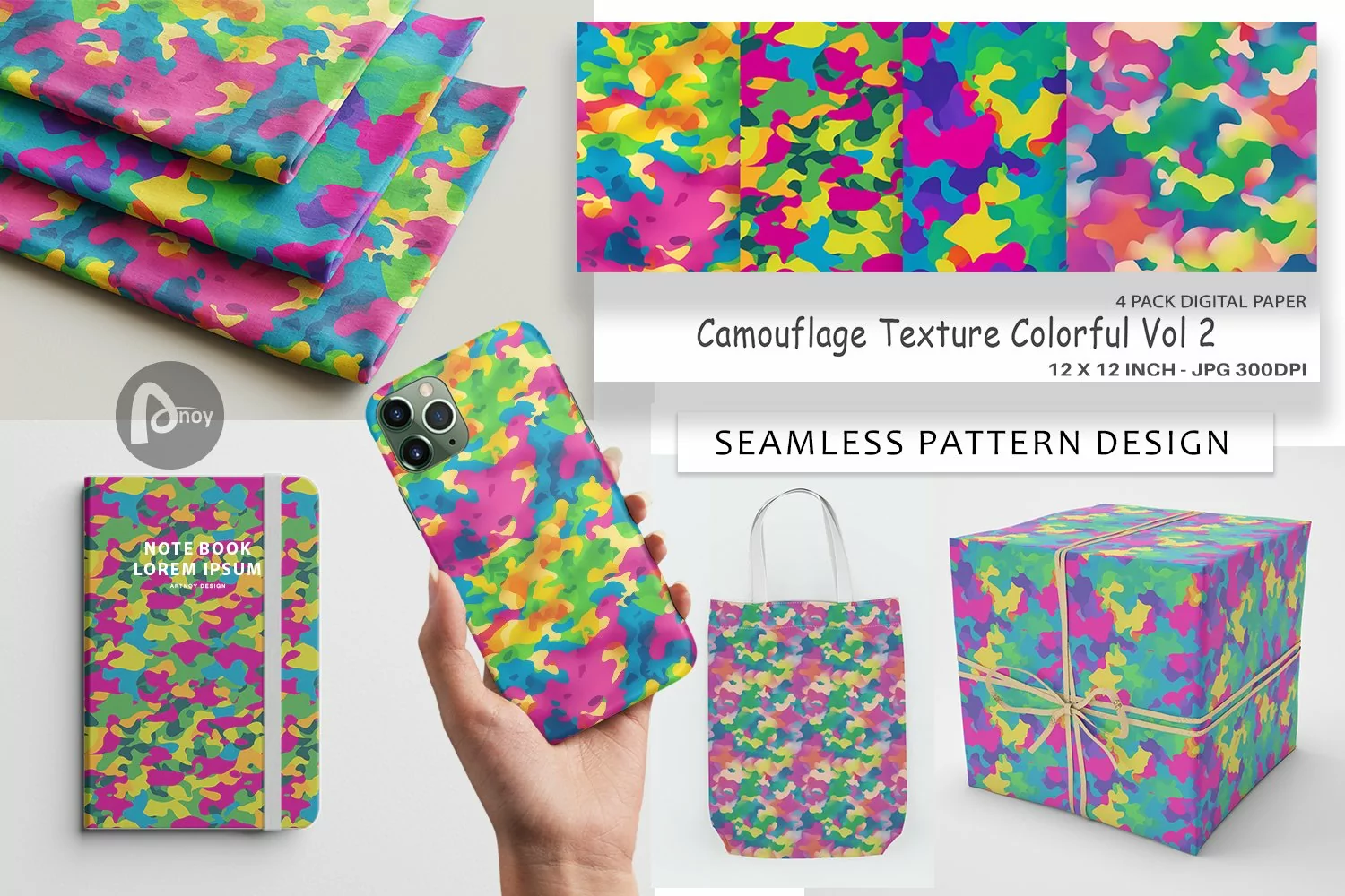 Digital Paper Camouflage Colorful product image 1