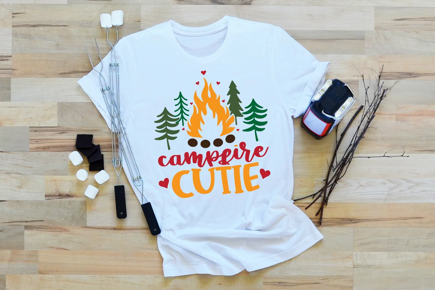 Campfire Cutie SVG, Campfire Cutie Cut File, Camping SVG product image 1