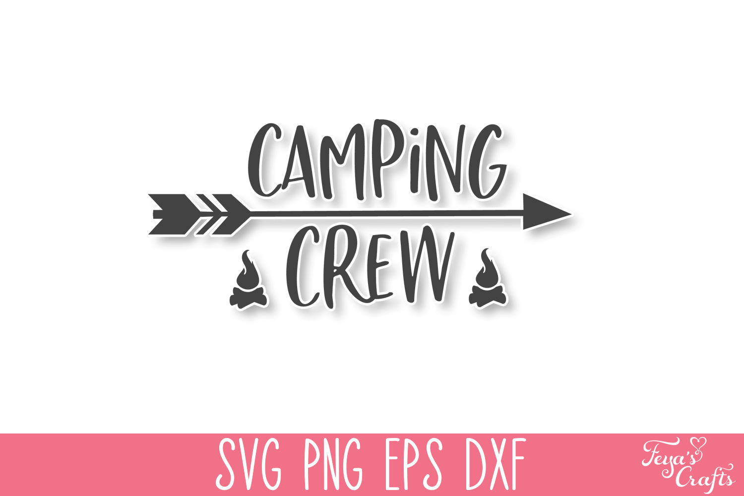 Camping Crew with Arrow SVG Quote product image 1