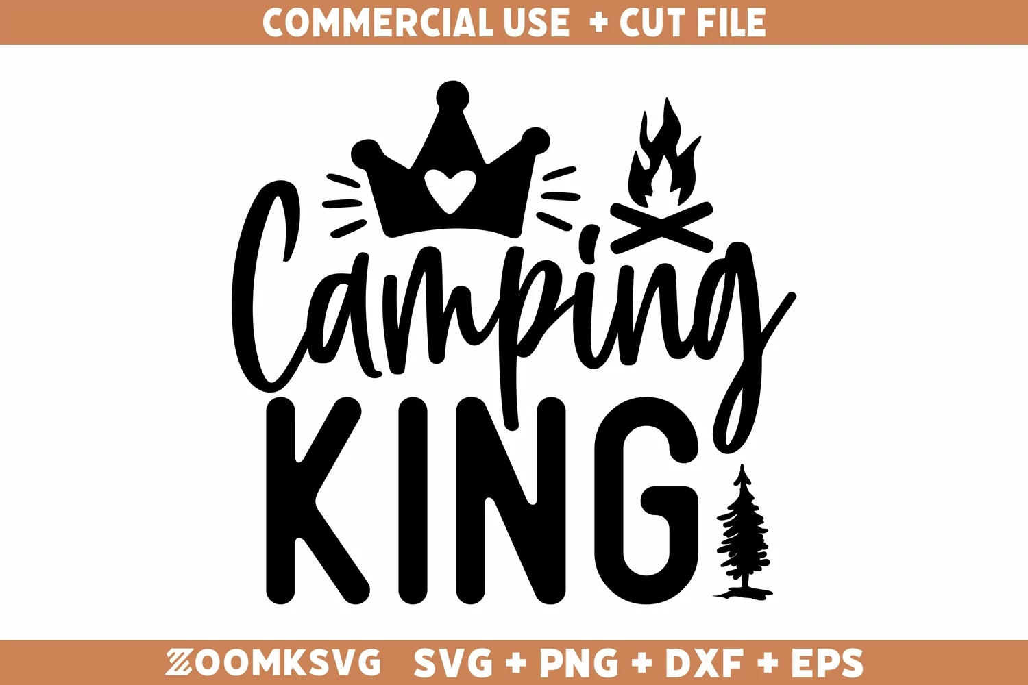 Camping king SVG | Camping Shirt SVG | Camping SVG product image 1