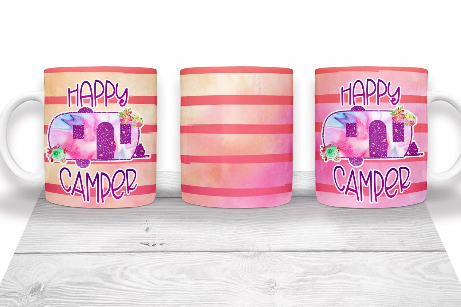 Camping Mug Sublimation I Camping Mug Wrap Template I Outdoor Mugs Sublimation