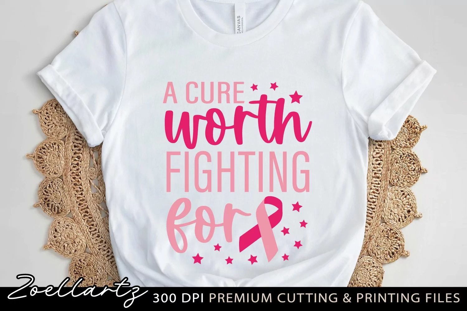 Breast Cancer Awareness SVG PNG EPS DXF Pink Ribbon SVG product image 1