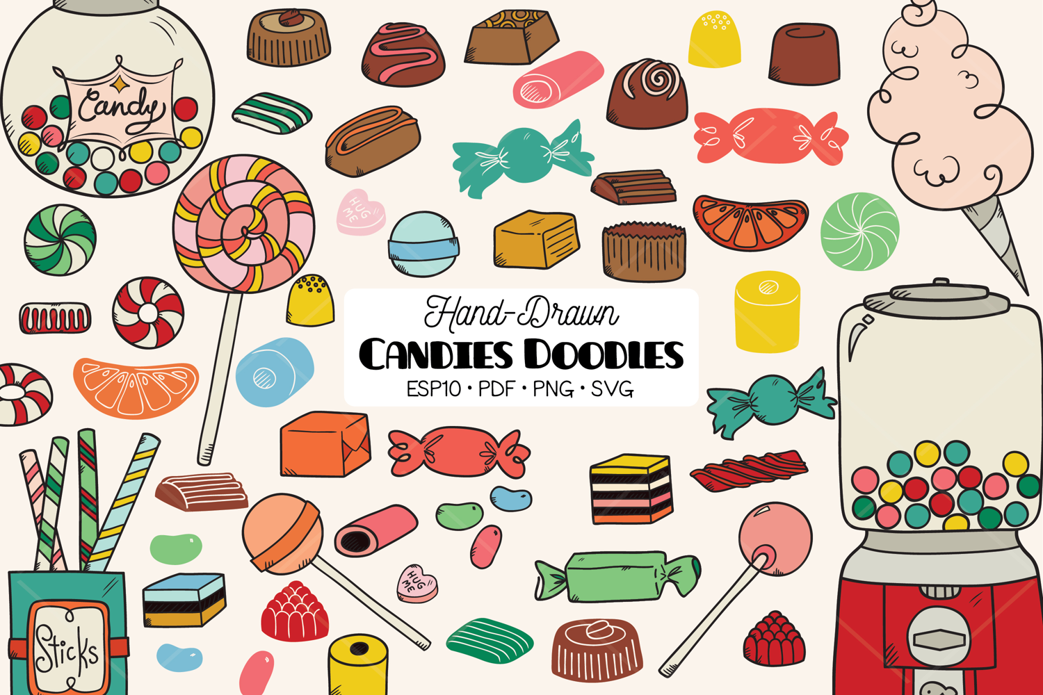 Color Candies | Lollipop, Chocolate, Bubble Gum Dispenser product image 1