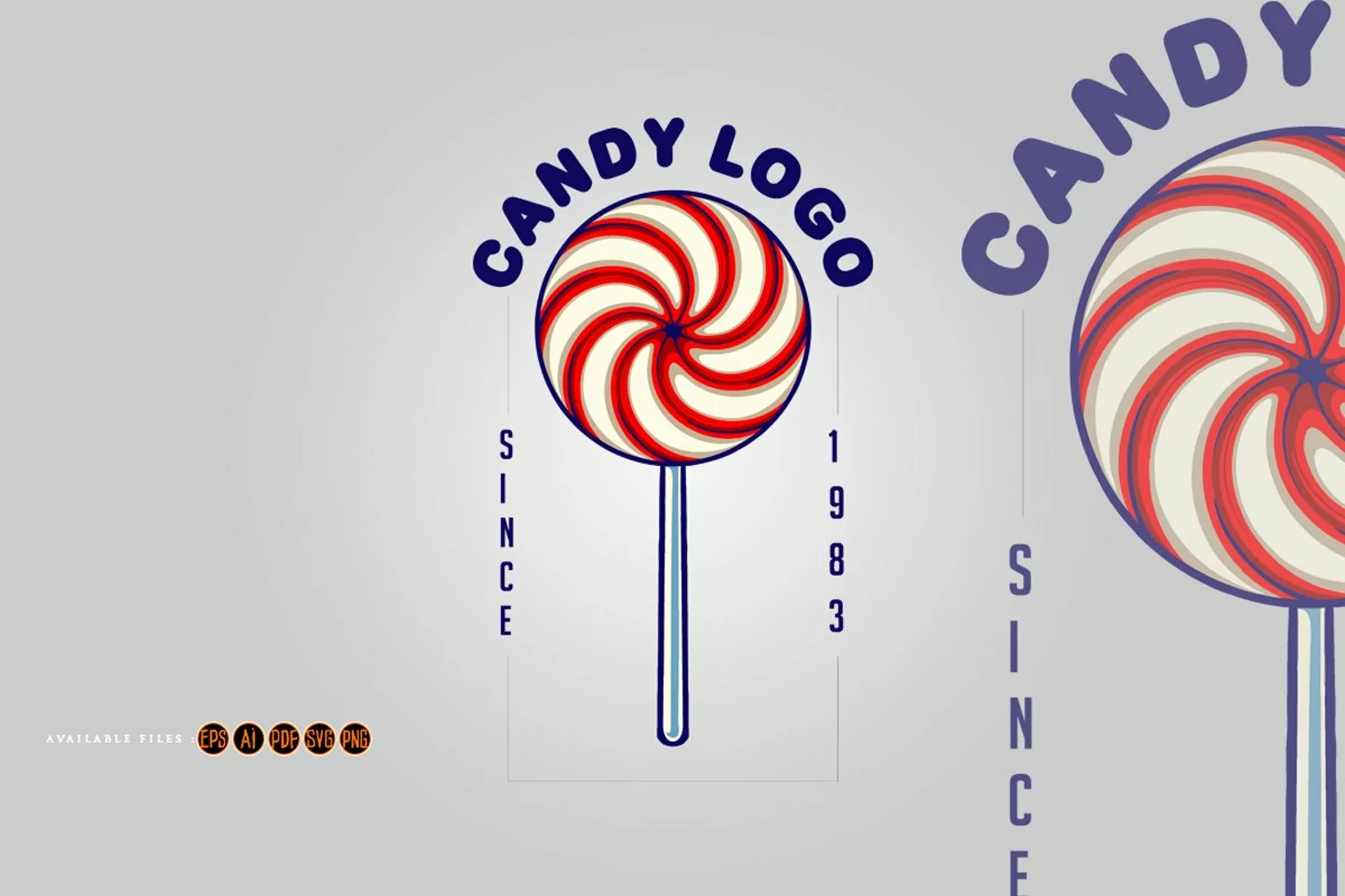Candy sweet logo vintage svg product image 1