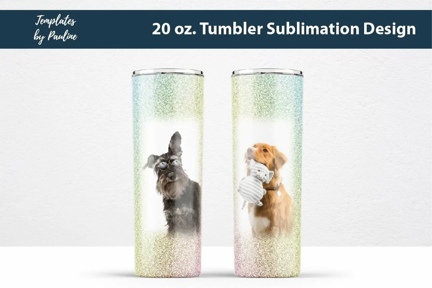 Candy Yellow Seamless Photo Tumbler Sublimation Design
