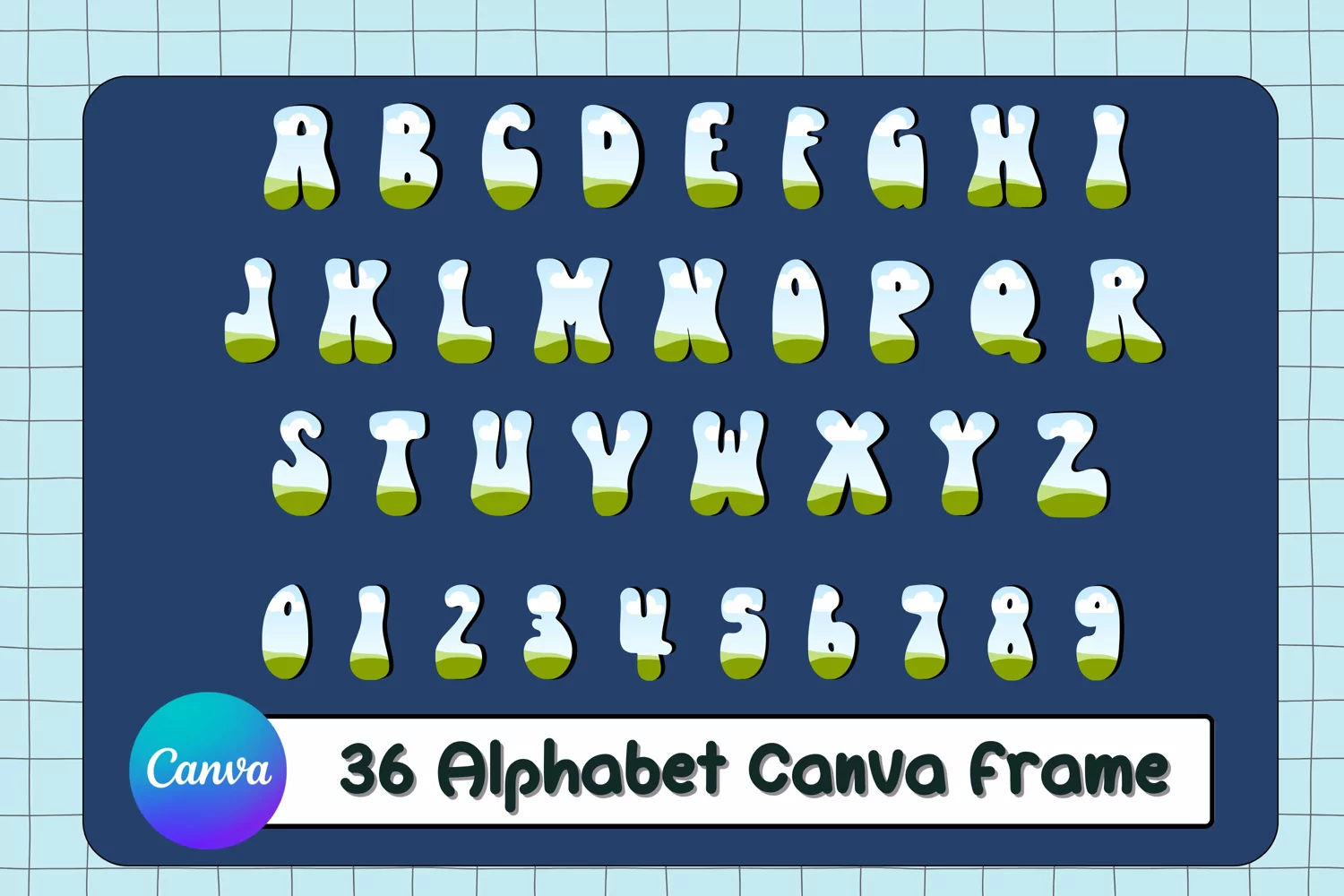 Canva Alphabet Letters Custom Frame product image 1