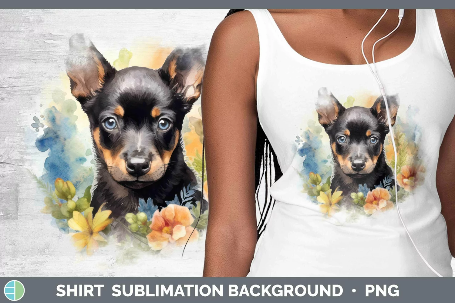 GorgeousCartoon Watercolor Shirt design.