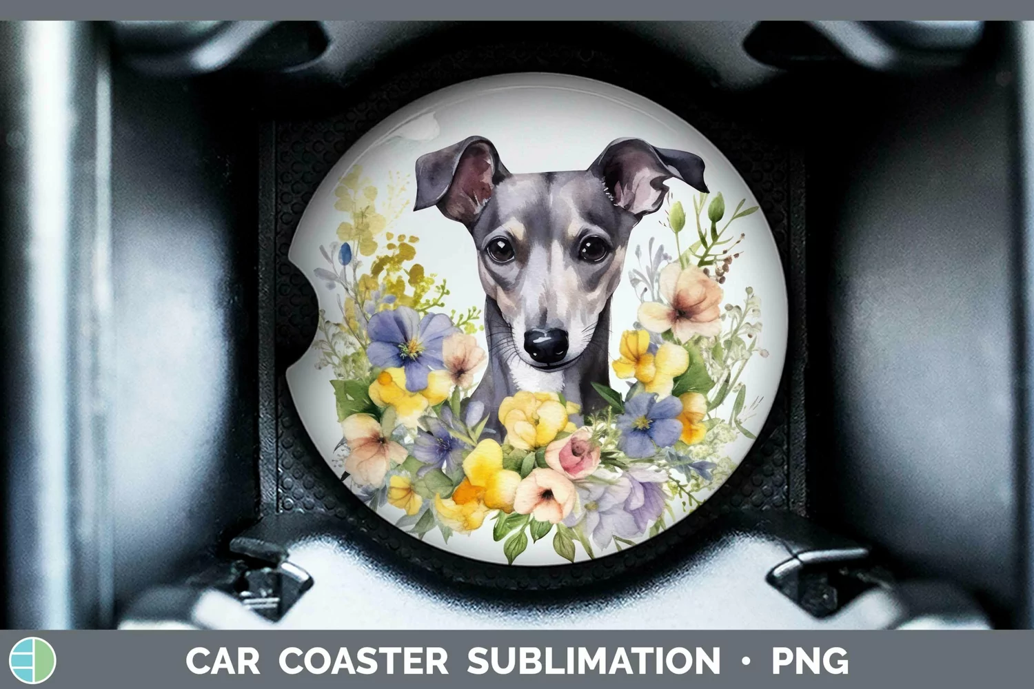 GorgeousCartoon Watercolor Car Coaster design.