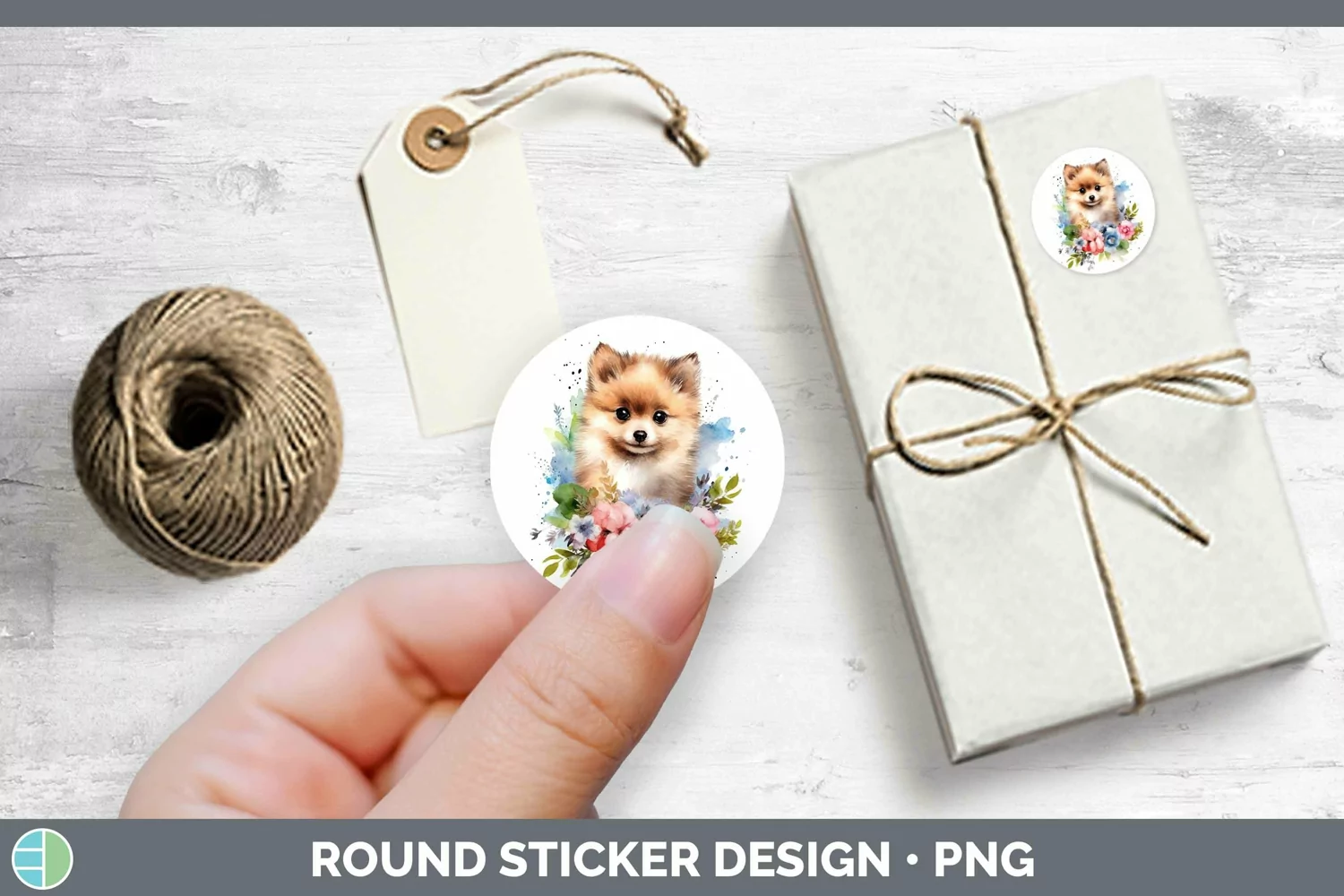 GorgeousCartoon Watercolor Stickers design.
