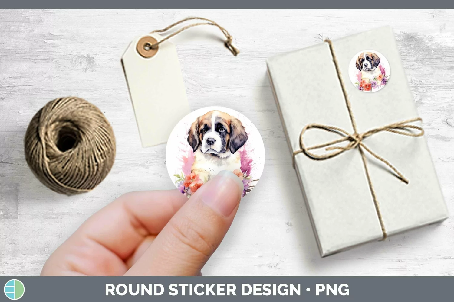 GorgeousCartoon Watercolor Stickers design.