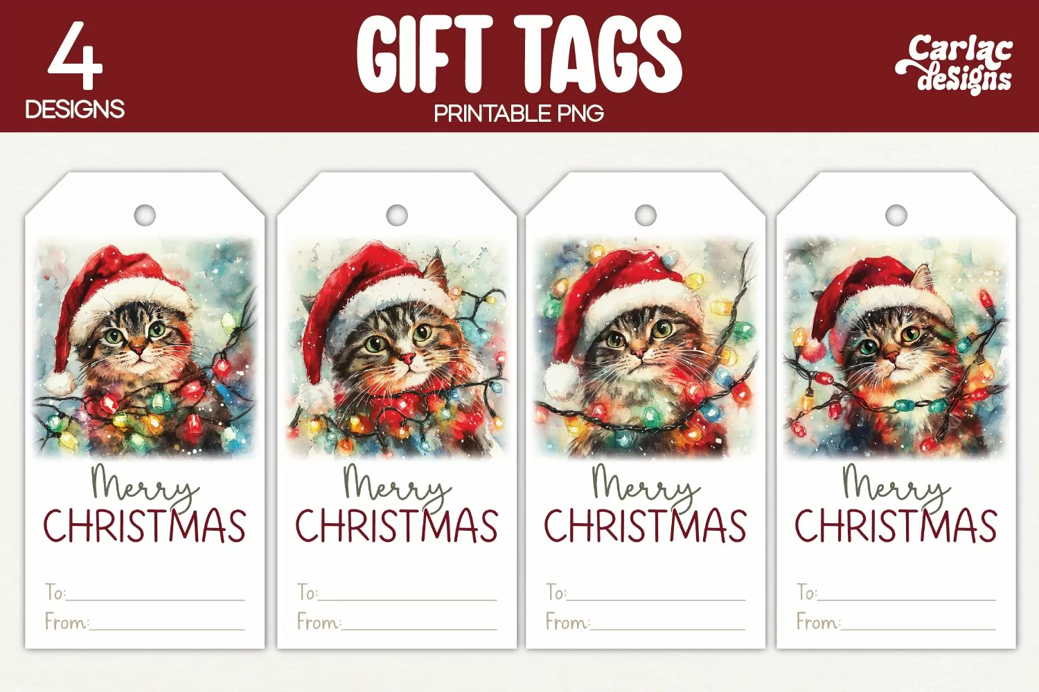 cat gift tags