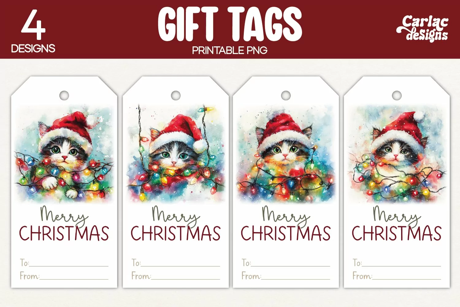 cat gift tags