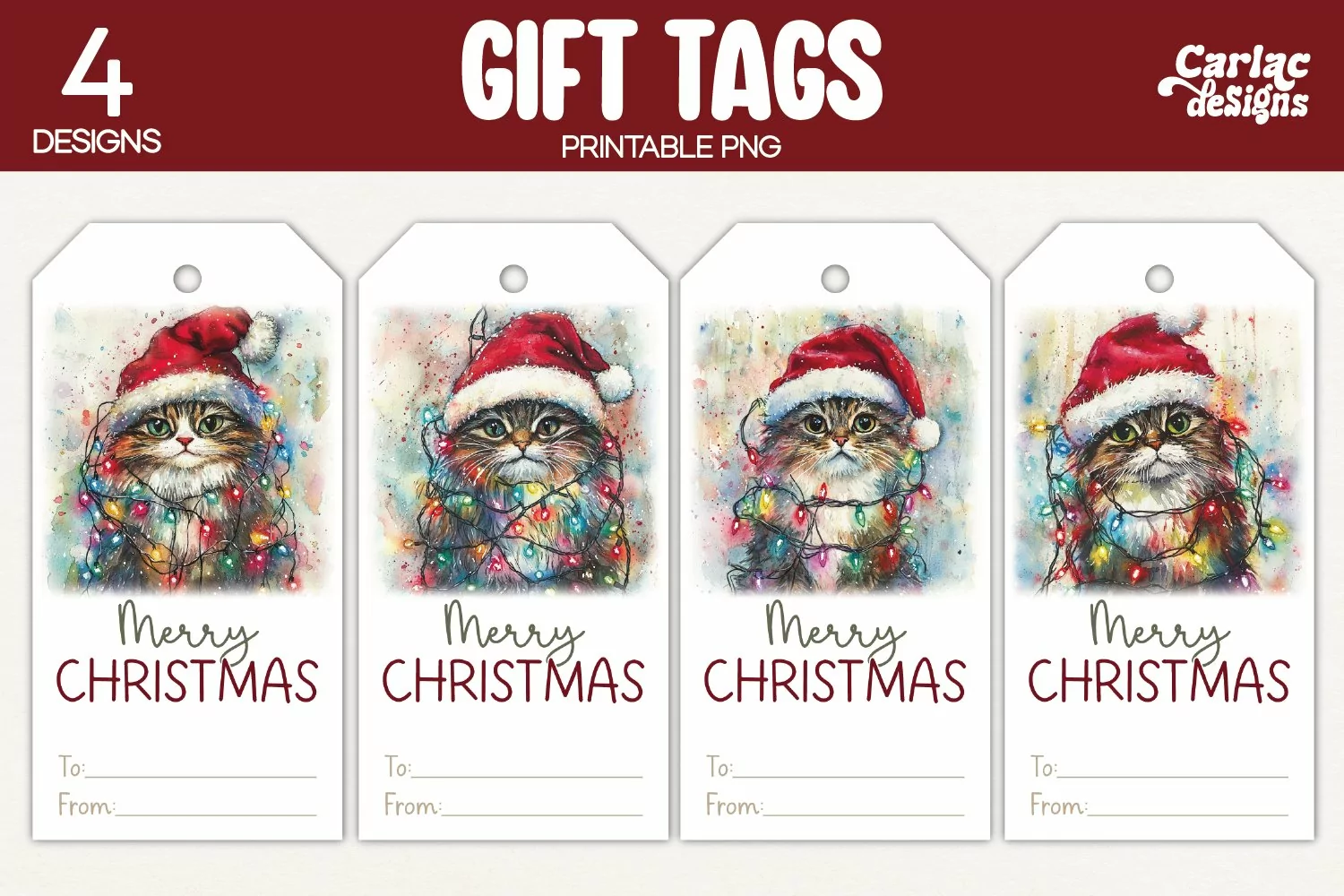 cat gift tags