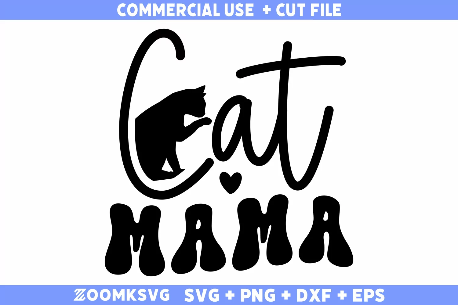Cat Mama SVG | Cat SVG | Cat Lover SVG product image 1