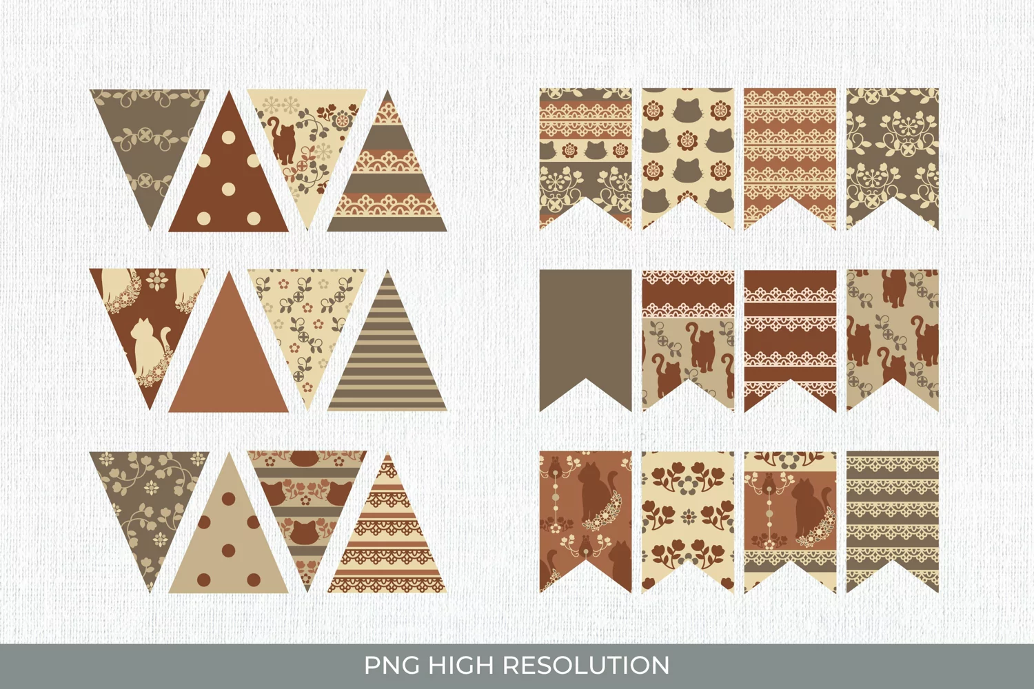 Cat Vintage Bunting Banner Set product image 1