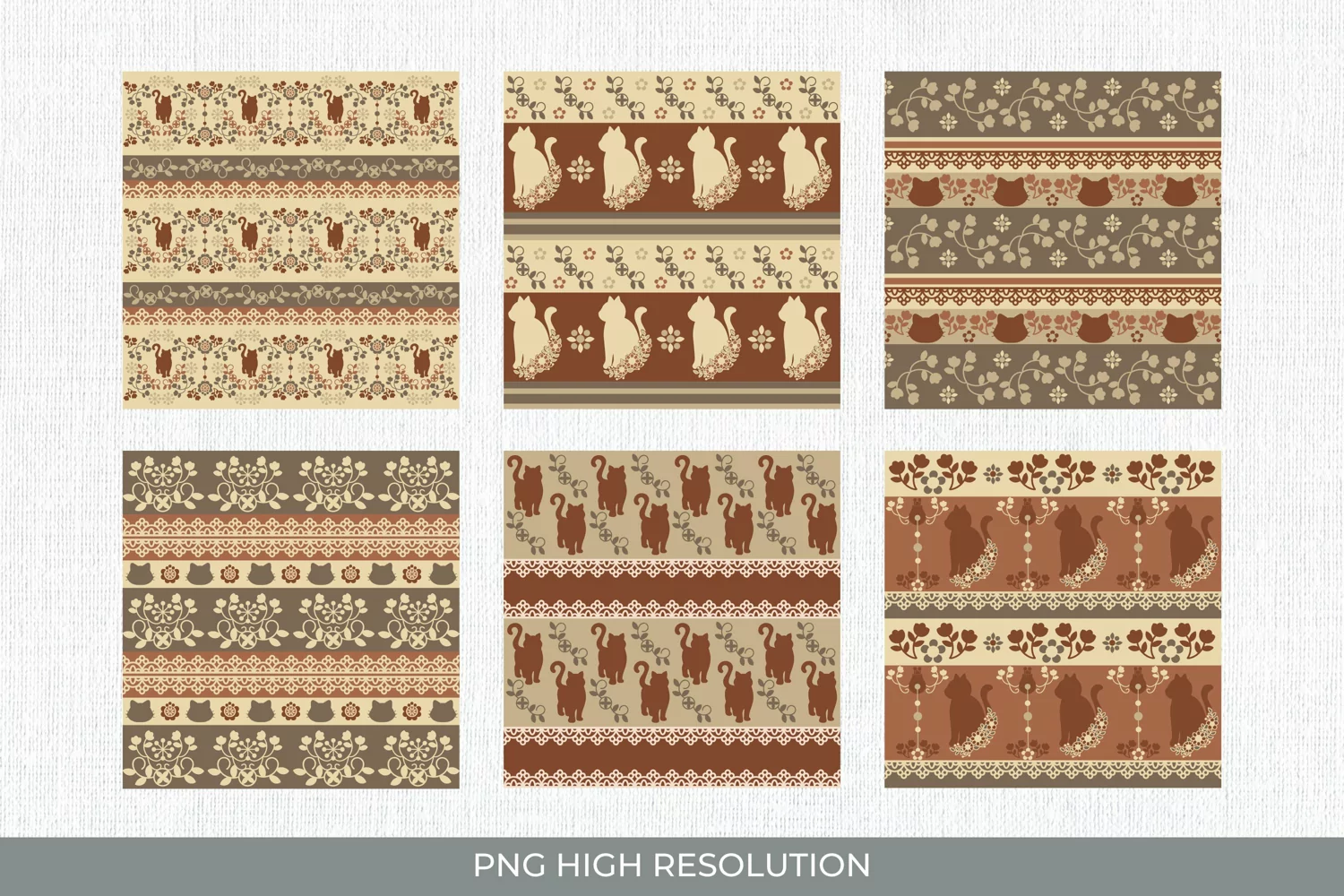 Cat Vintage Pattern Paper Pack product image 1