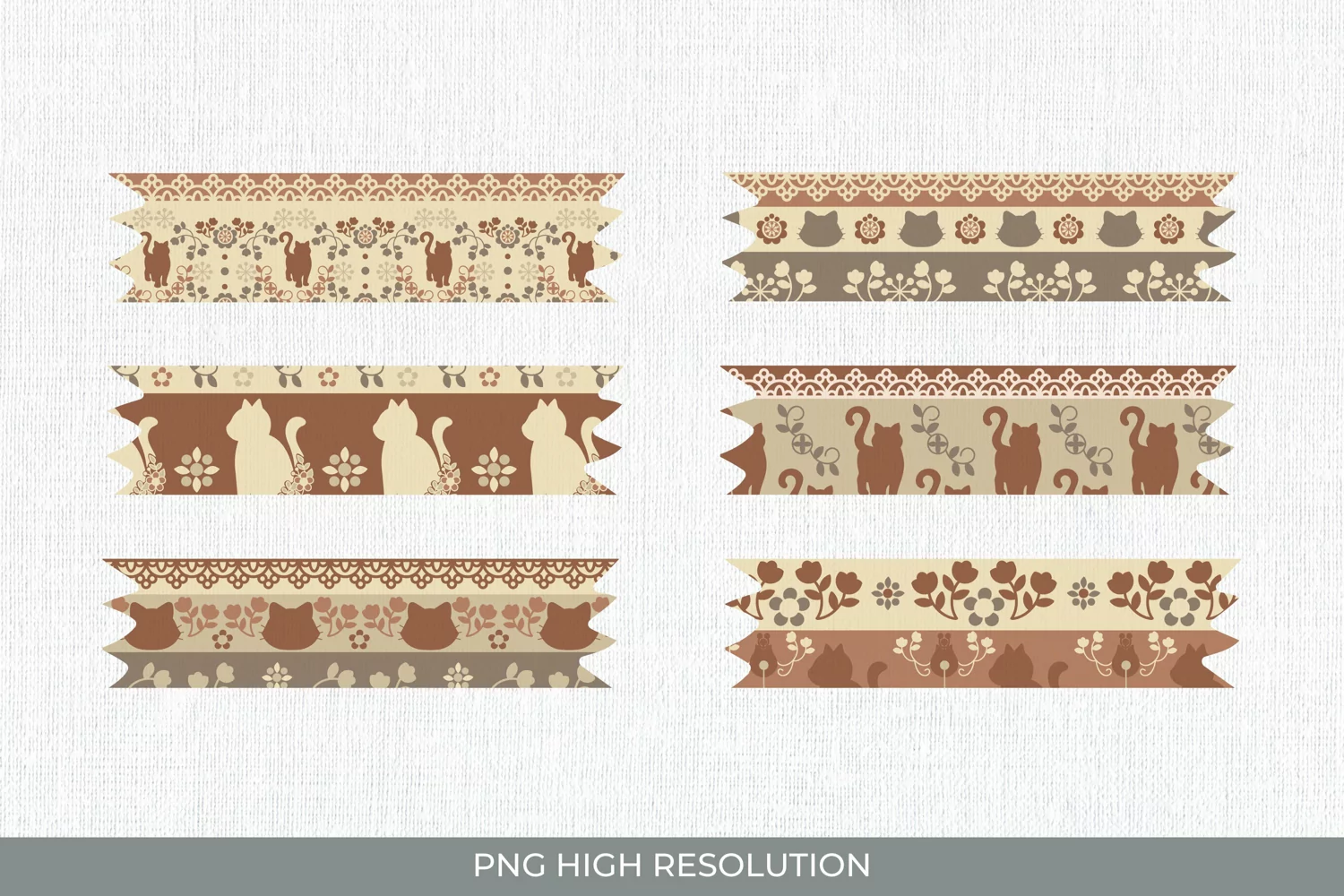 Cat Vintage Patterned Tape product image 1