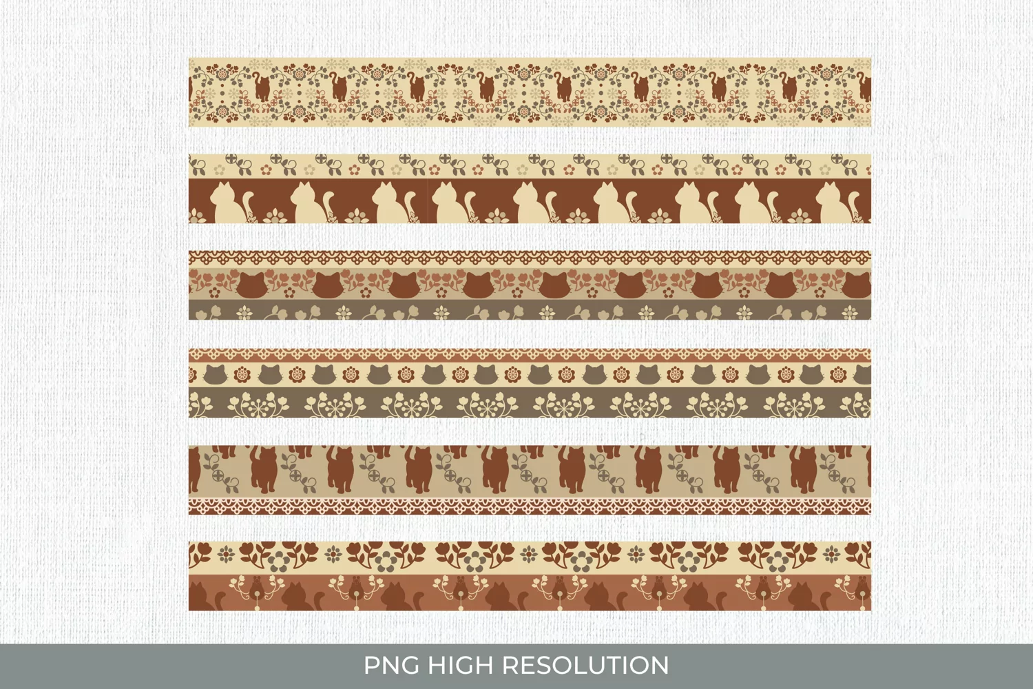 Cat Vintage Seamless Stripe product image 1