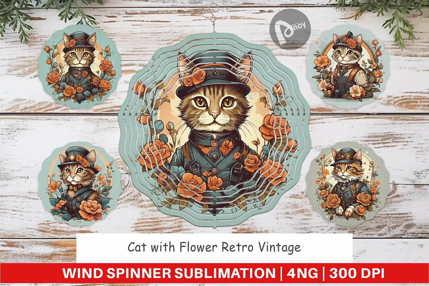 Wind Spinner Steampunk Cat product image 1
