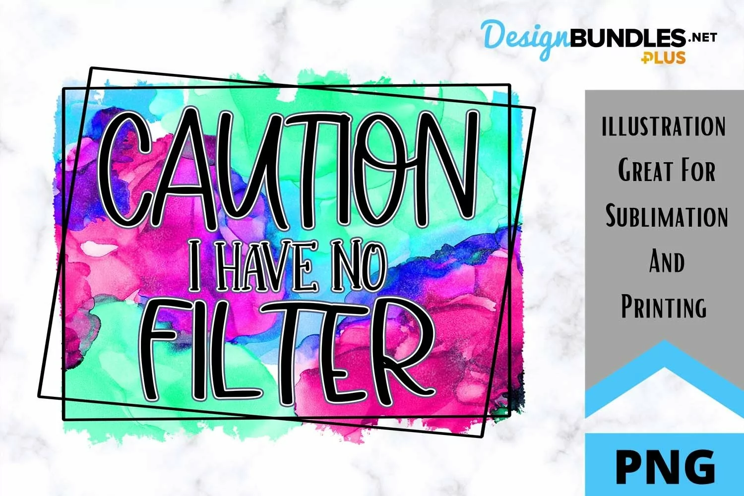 Sarcastic Sublimation PNG - Caution I have No Filter product image 1