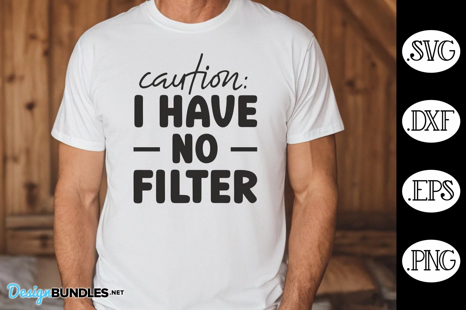 Caution I Have No Filter SVG | Funny Quote SVG product image 1