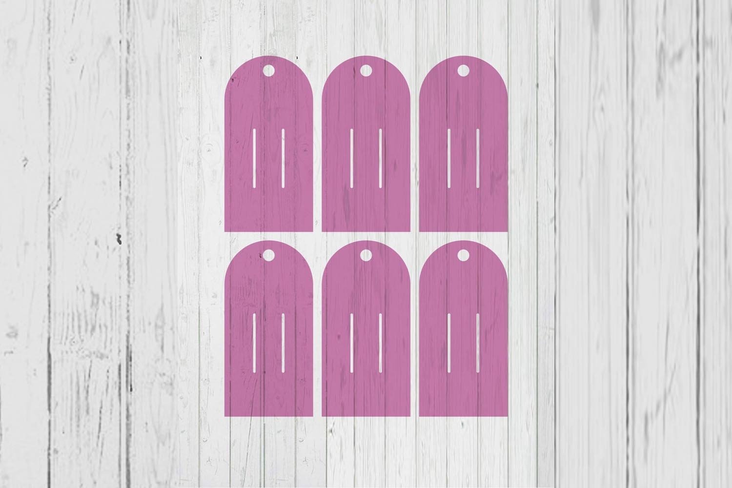 Round top Hair clip display card template svg dxf png ai fil (1224492