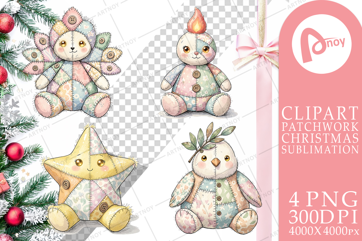 Celestial Holiday Patchwork Sublimation product image 1