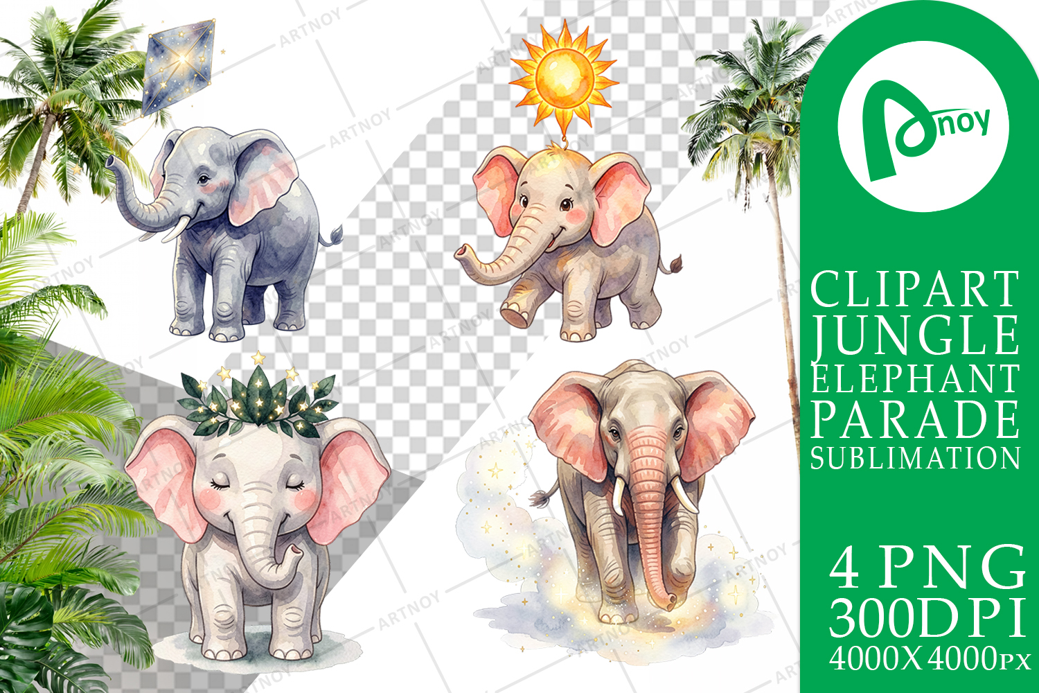Celestial Night Elephant Sublimation product image 1