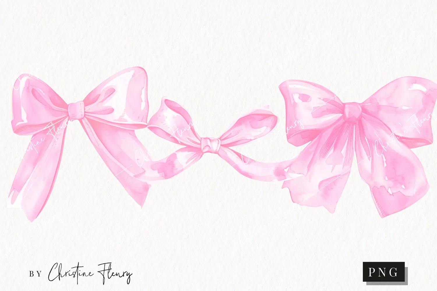 Baby Pink Coquette Bows | Girly PNG product image 1