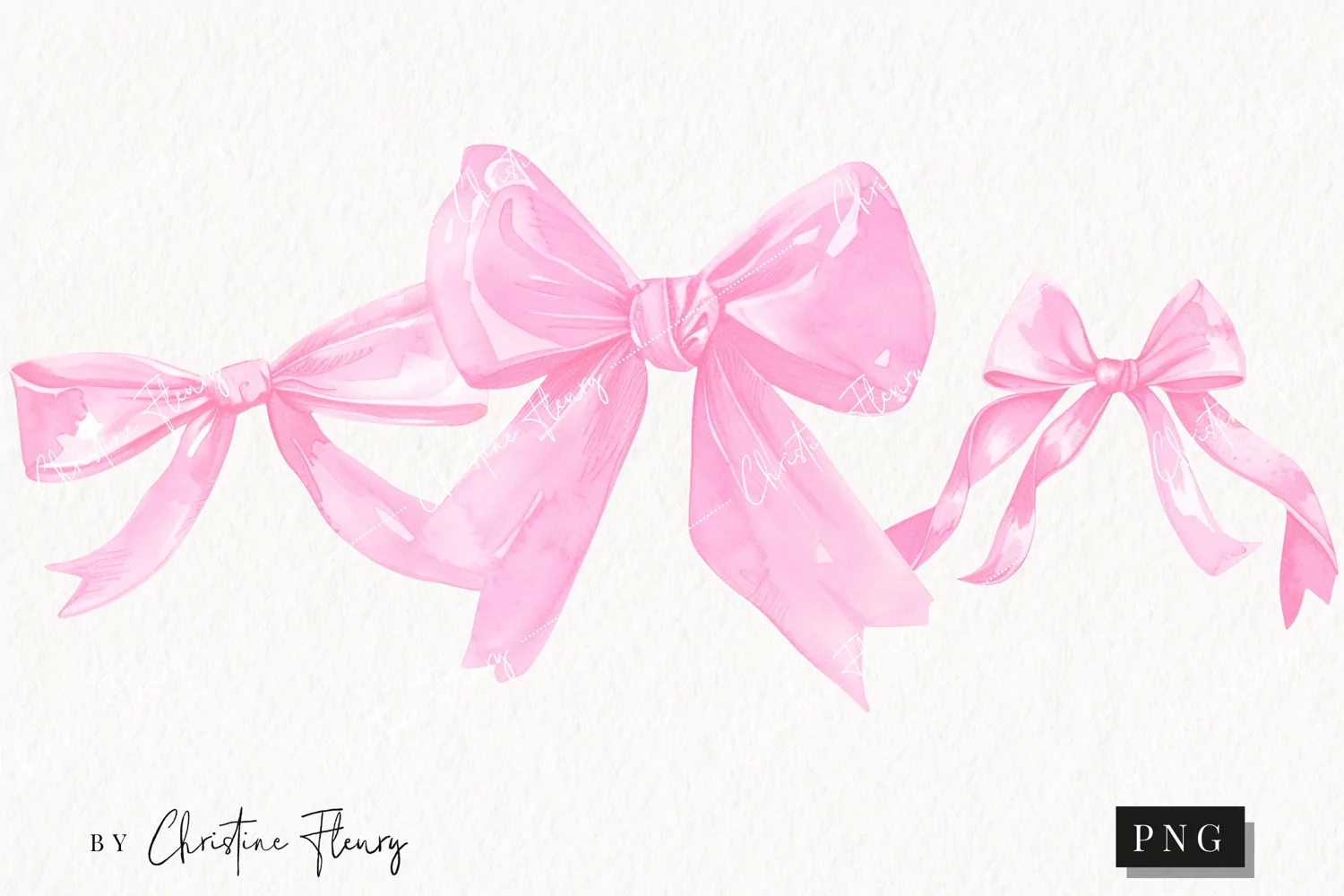 Baby Pink Coquette Bows | Girly PNG product image 1