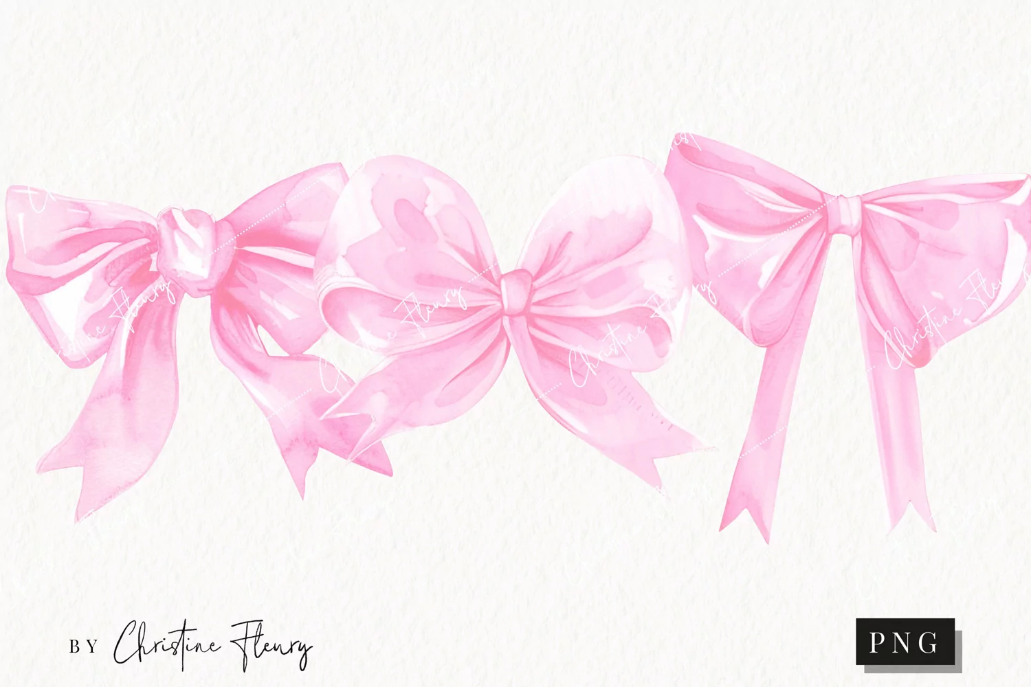 Baby Pink Coquette Bows | Girly PNG product image 1
