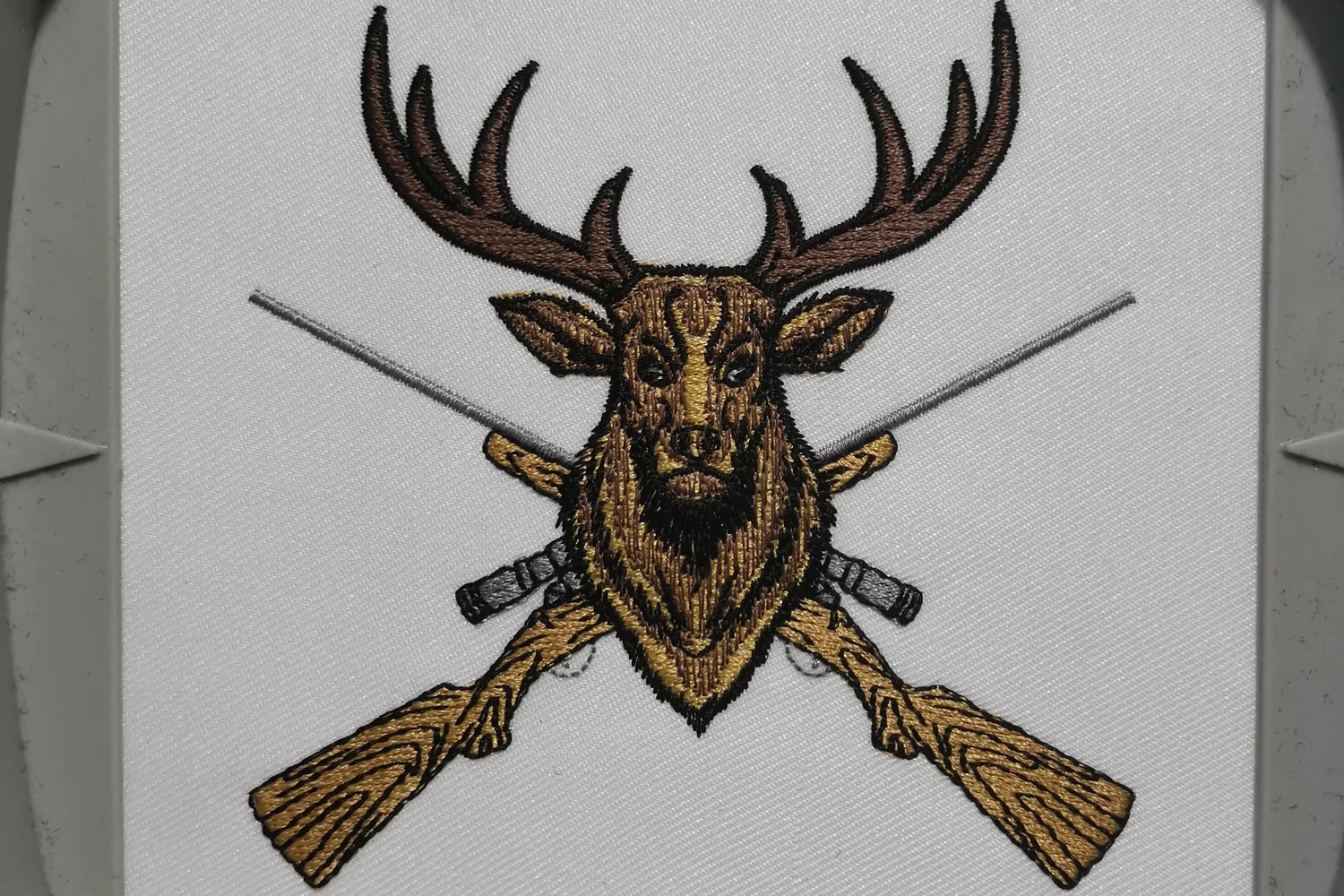 Deer Hunting embroidery design - Deer Head and Rifles product image 1