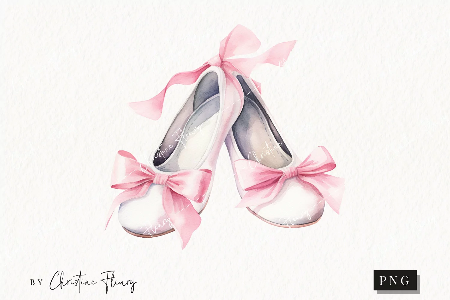 Watercolor Ballet Flats Clipart | Ballet Clipart product image 1