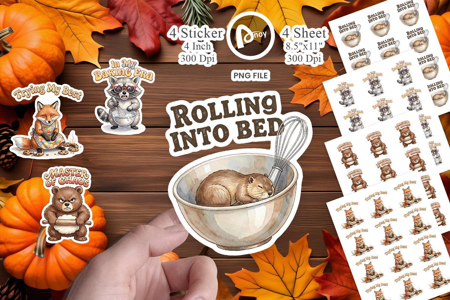 Chaotic Retro Baking Sticker product image 1