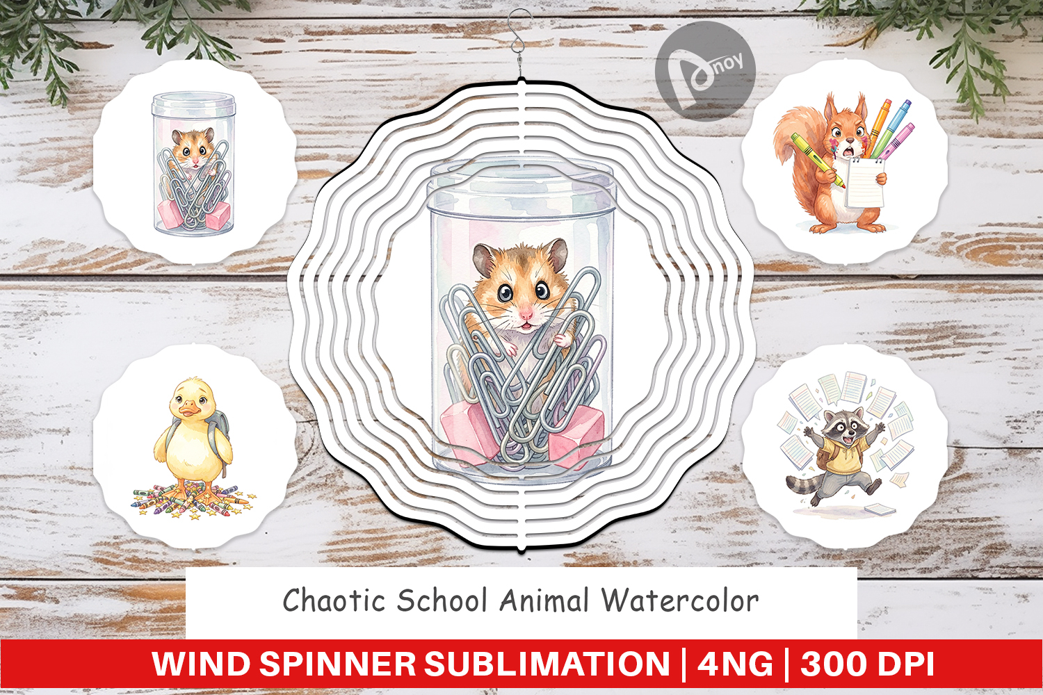 Chaotic School Animal Wind Spinner product image 1