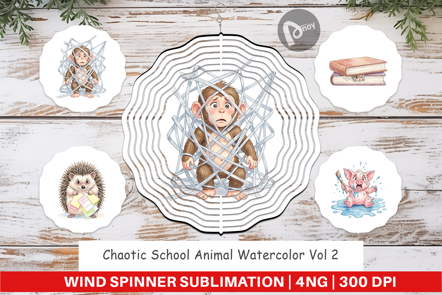 Chaotic School Animal Wind Spinner product image 1