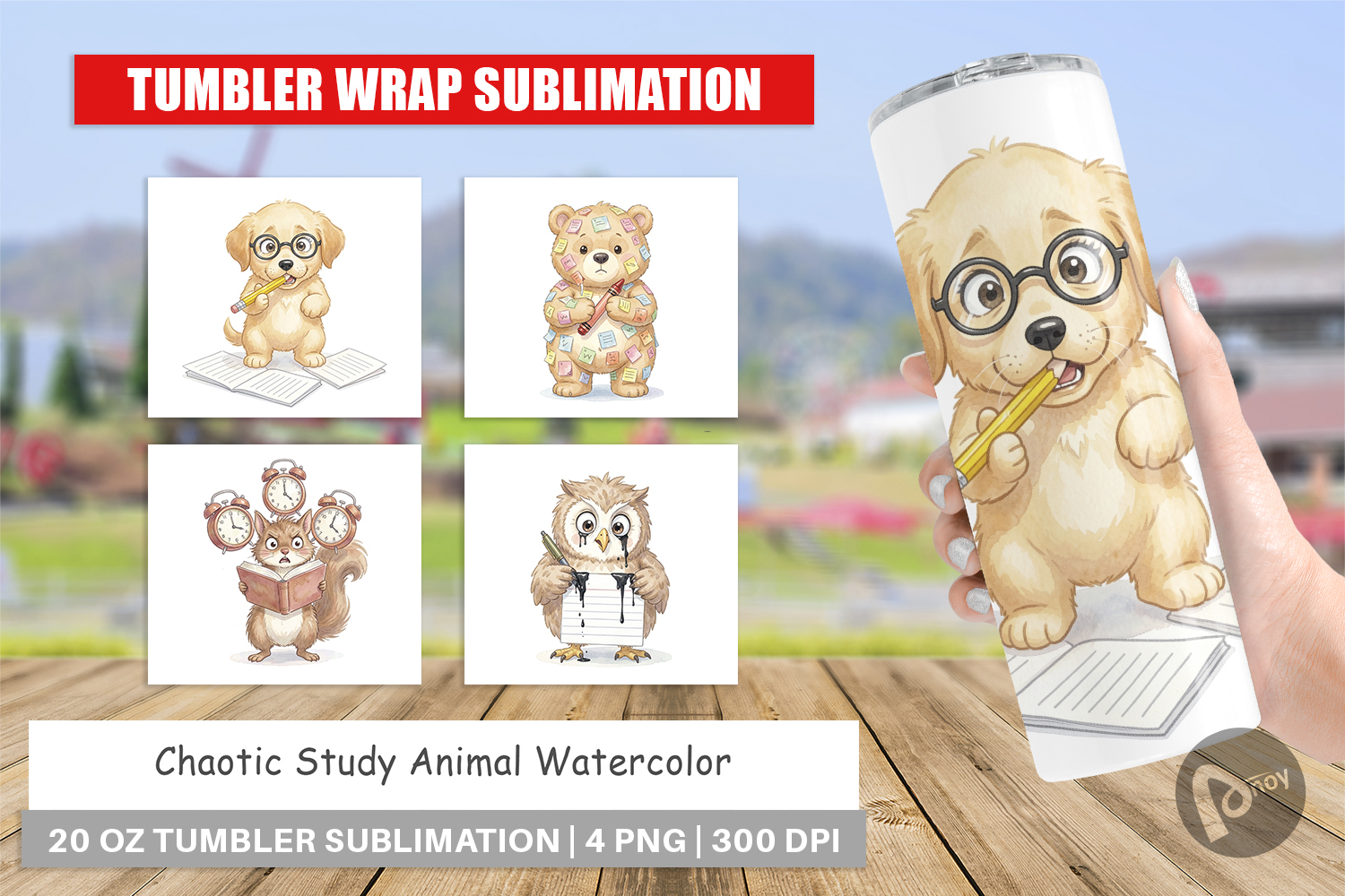 Chaotic Study Animal Tumbler product image 1