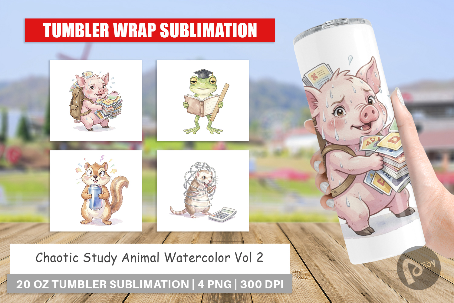Chaotic Study Animal Tumbler product image 1
