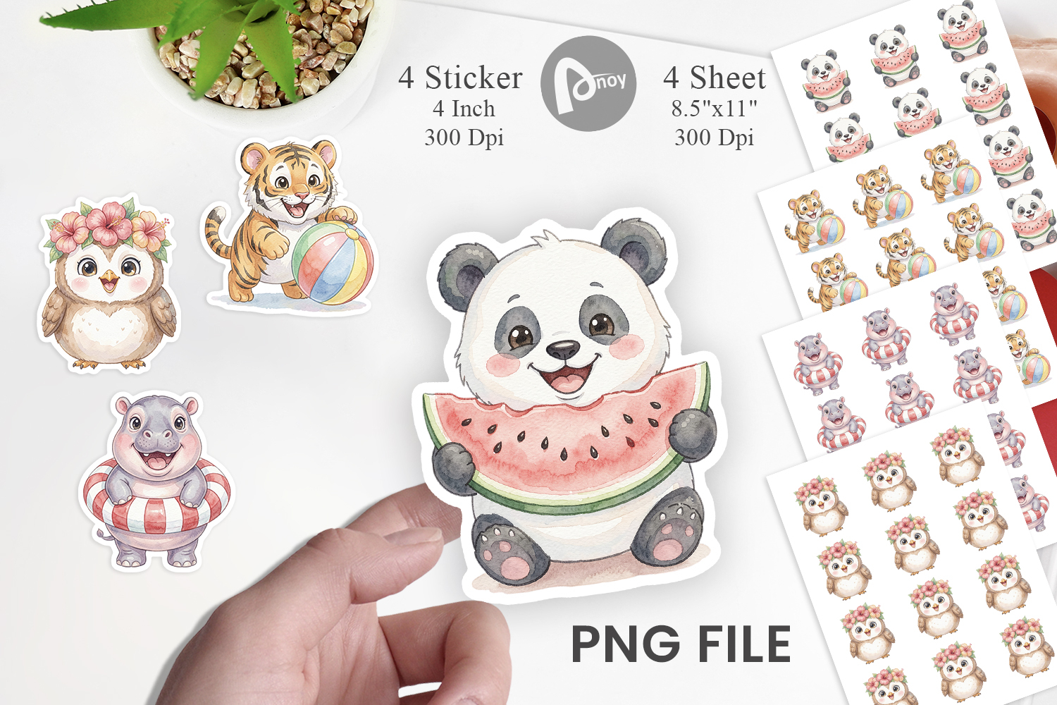 Cheerful Summer Animals Sticker product image 1