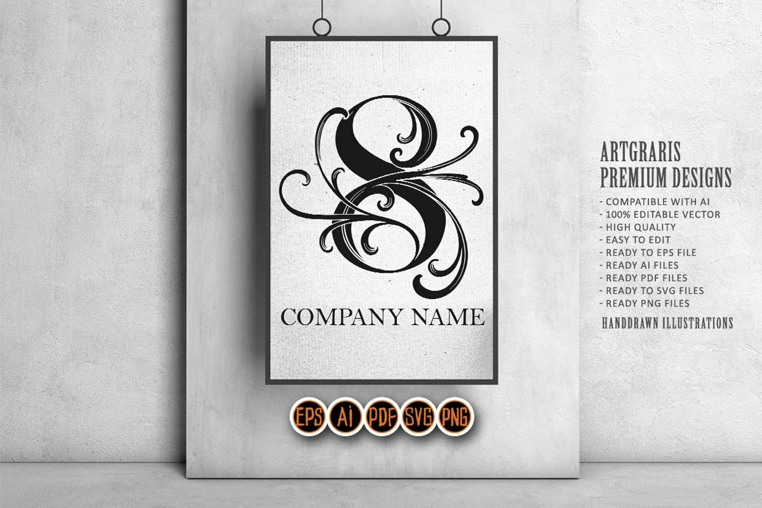 Cherishing vintage elegant number 8 monogram logo outline product image 1