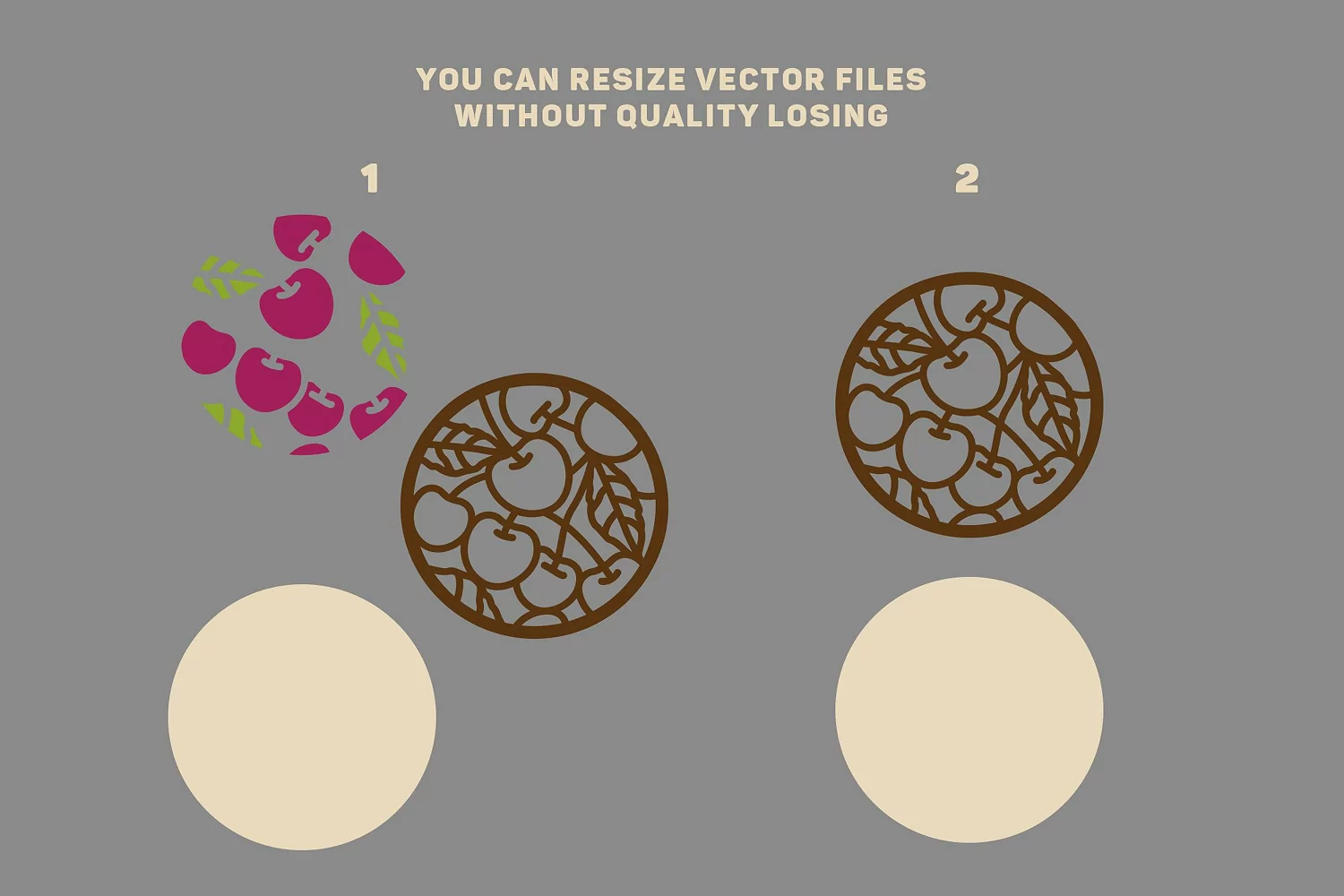 Cherry Coaster, Files for Laser, Multi-layer, Laser Svg product image 1