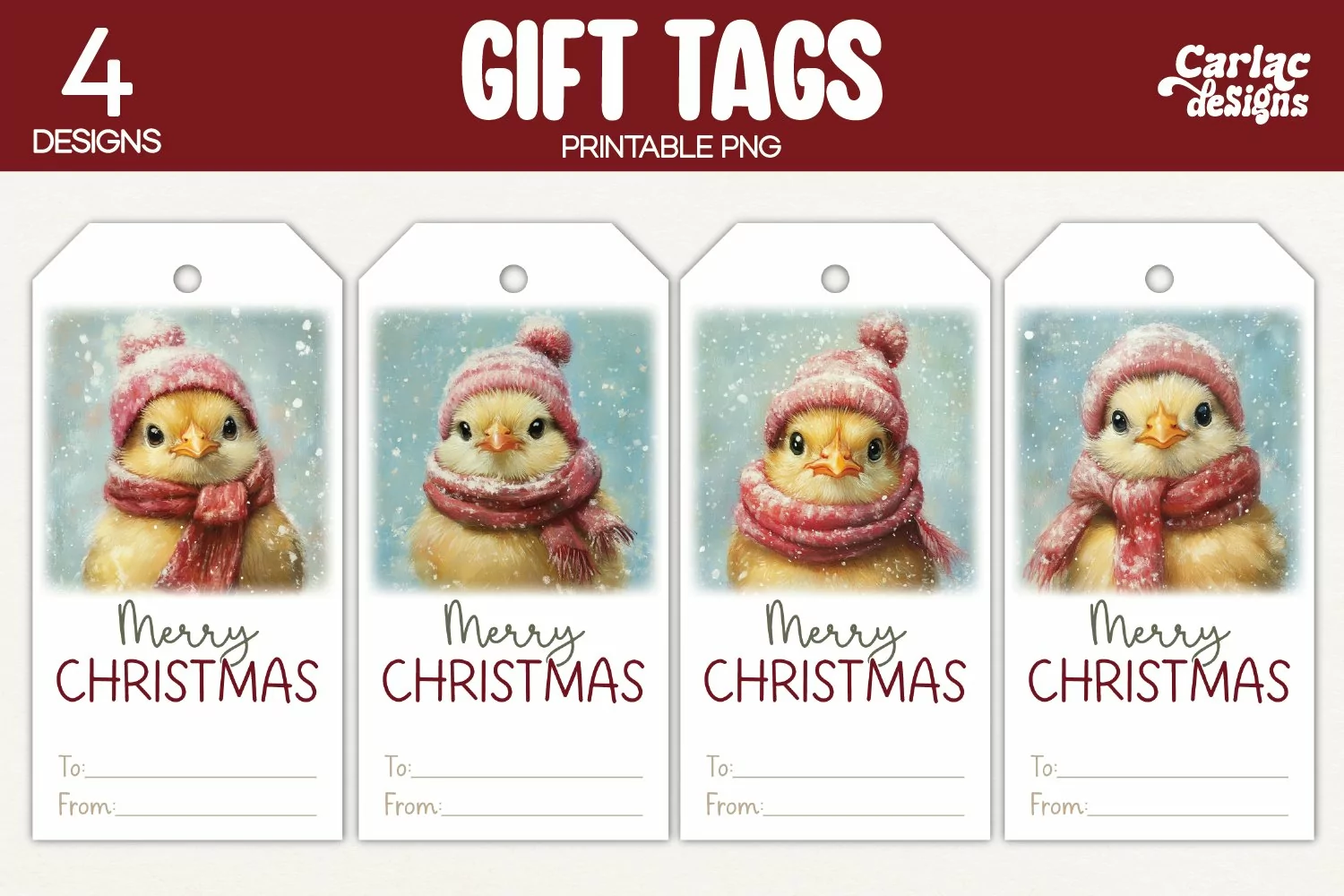 chick gift tags