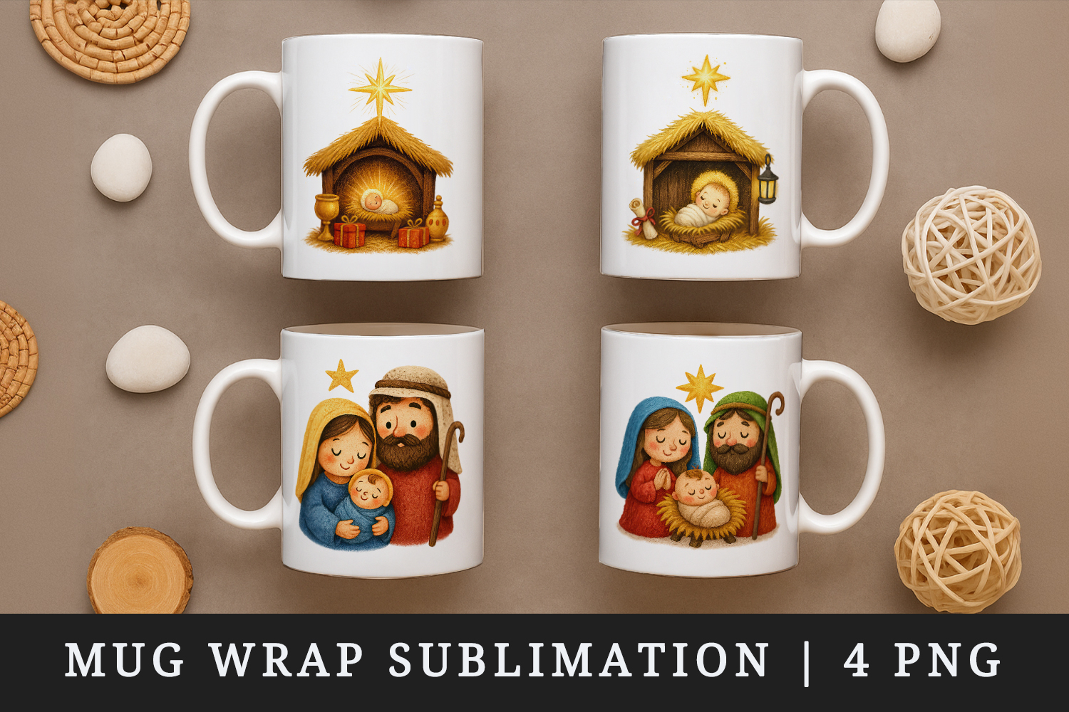 Christian faith mug wrap printable sublimation design product image 1