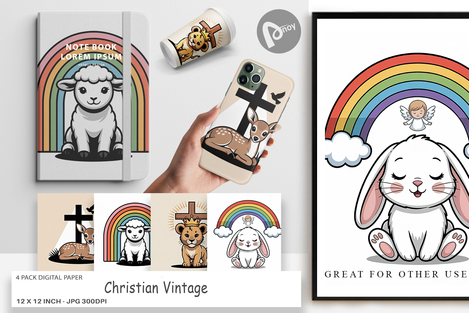 Digital Paper Christian Vintage product image 1
