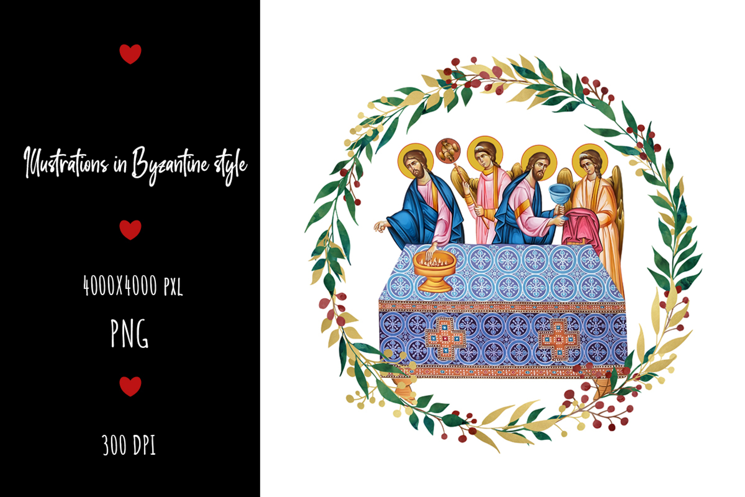 christening, vintage, religious, icon, communion, faith, sacrament, saviour, epiphany, christian, evangelical, orthodox, greek, art, saint, holy, king, baptism, confirmation, floral, religion, wreath, illustration, god, blessing, byzantine