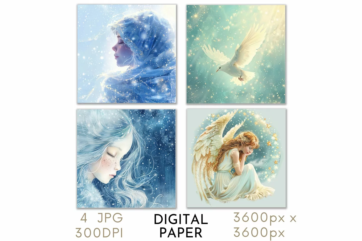 Christmas Card Paper Watercolor JPG