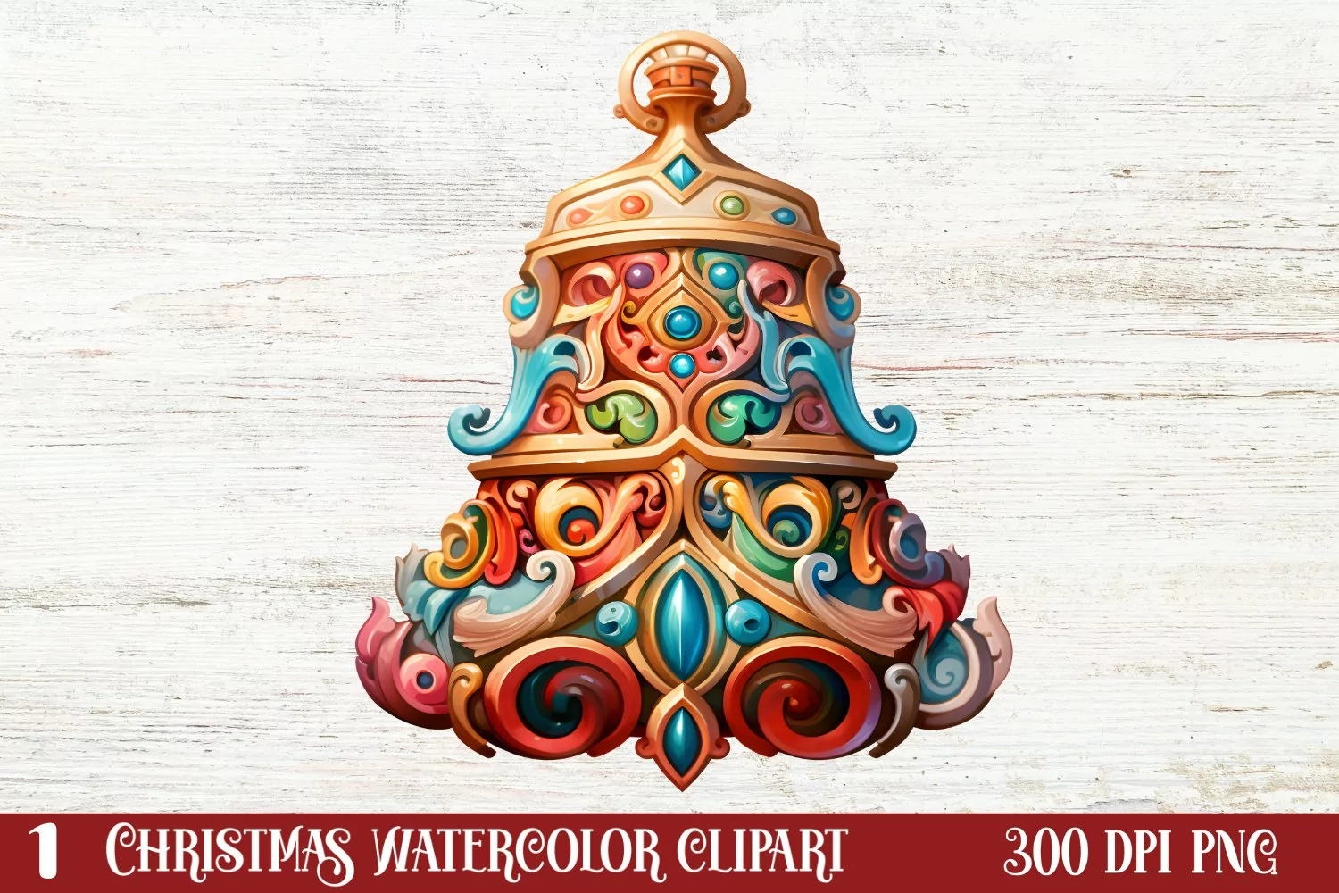Beautiful Christmas Gingerbread Clipart, Christmas PNG product image 1