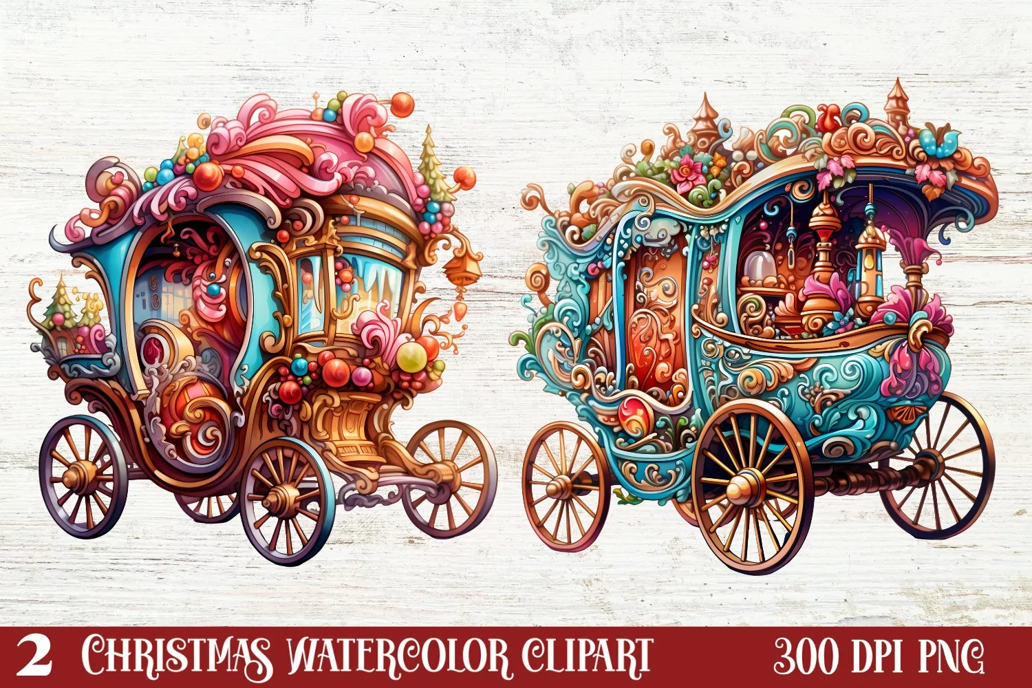 Beautiful Christmas Gingerbread Clipart, Christmas PNG product image 1